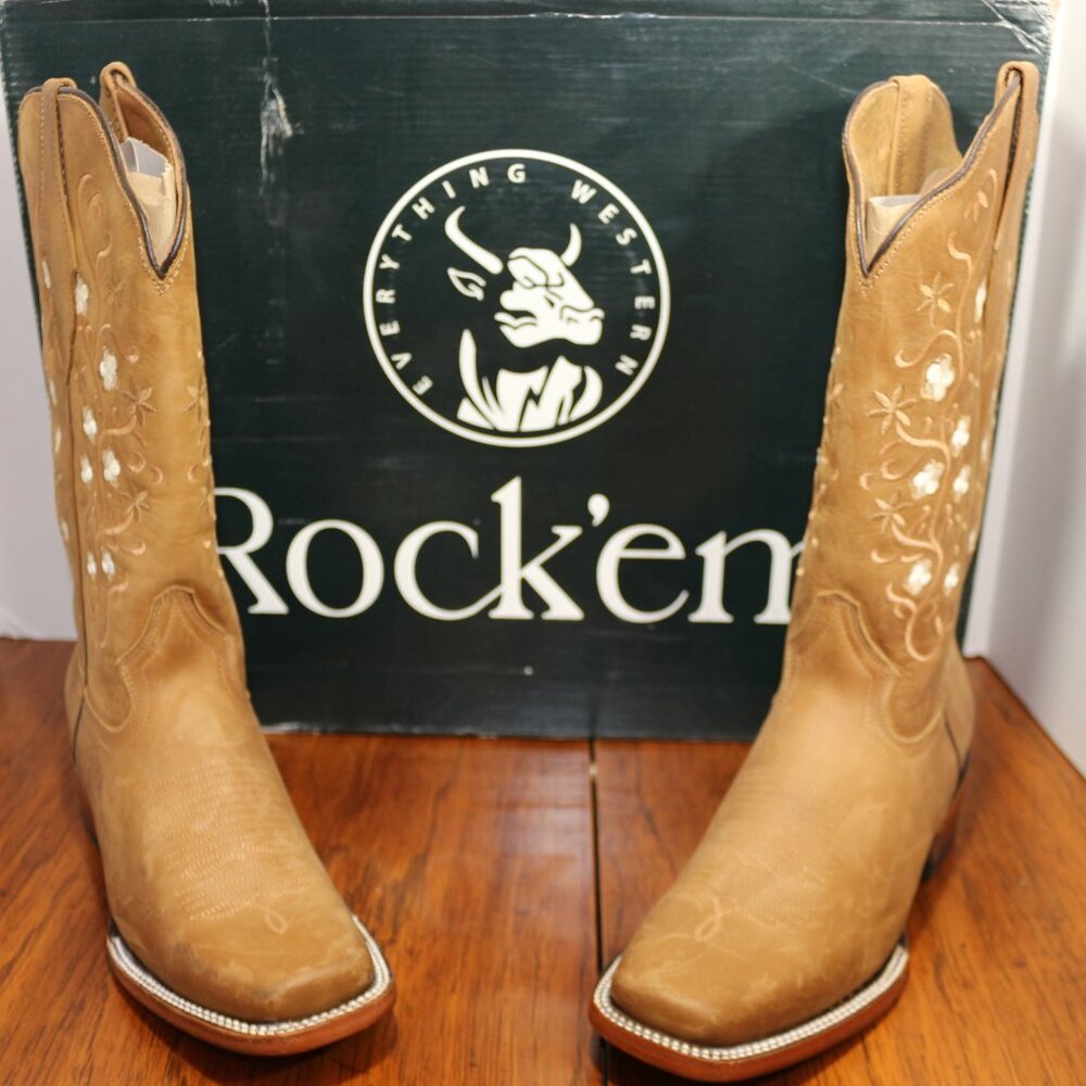 Rock’em Flor Estrella Retro Cowgirl Boots.